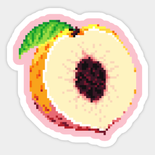 Pixel Peach Sticker